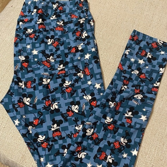 Disney LuLaRoe Mickey Mouse Leggings - Blue - Picture 2 of 5